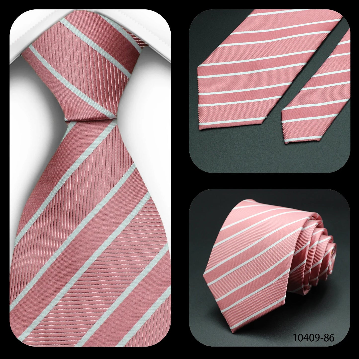 Tie Gravatas Fashion Wholesale Woven Striped Necktie Wedding Accessories Blue Man Fit Group Party Office Neck Ties