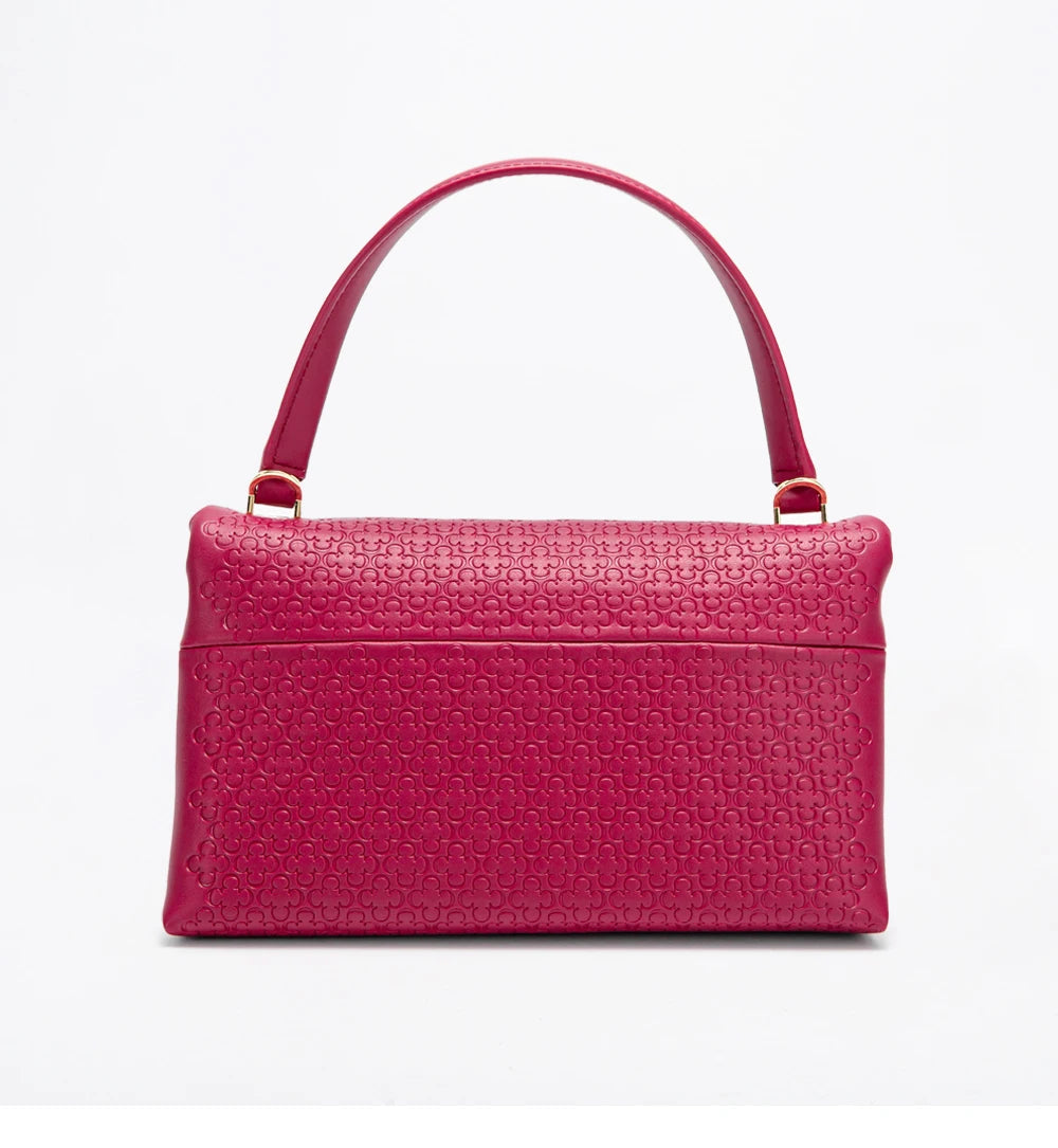 Unique Fashion Printed Women's Handbag Metal Accessories Solid Color Elegant Simplicity Women's Shoulder Bag