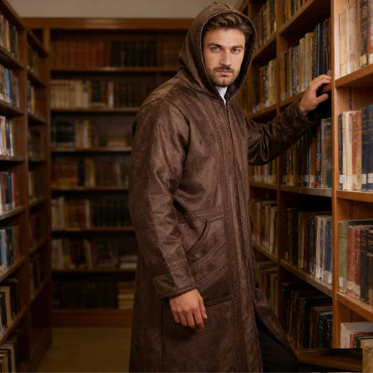 Eid Djellaba Jubba Thobe Saudi Arab Winter Thick Warm Faux Fur Men Muslim Kimono Cardigan Hooded Coat Kaftan Abaya Islam Clothes