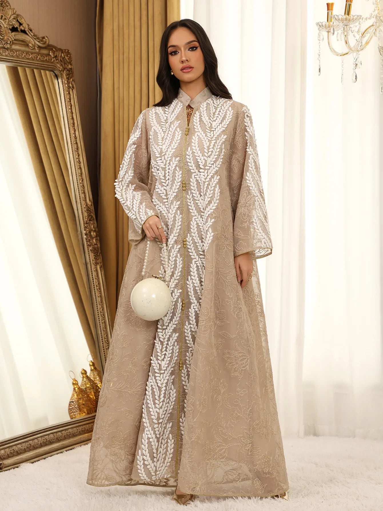 Eid Mesh Dress Women Abaya Party Dress Women Jalabiya Gorgeous Embroidery Saudi Arab Sequins Muslim Ramadan Vestidos Largos Robe
