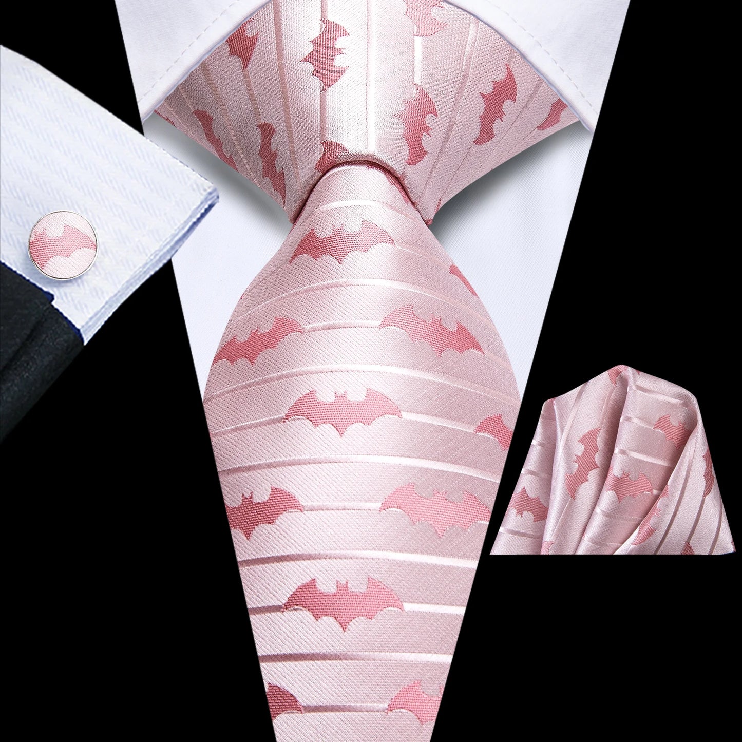 Hi-Tie Men's Tie Light Purple Flower Pink animal Striped Green Ties For Men Formal Business Wedding Party Neckties Gravatas