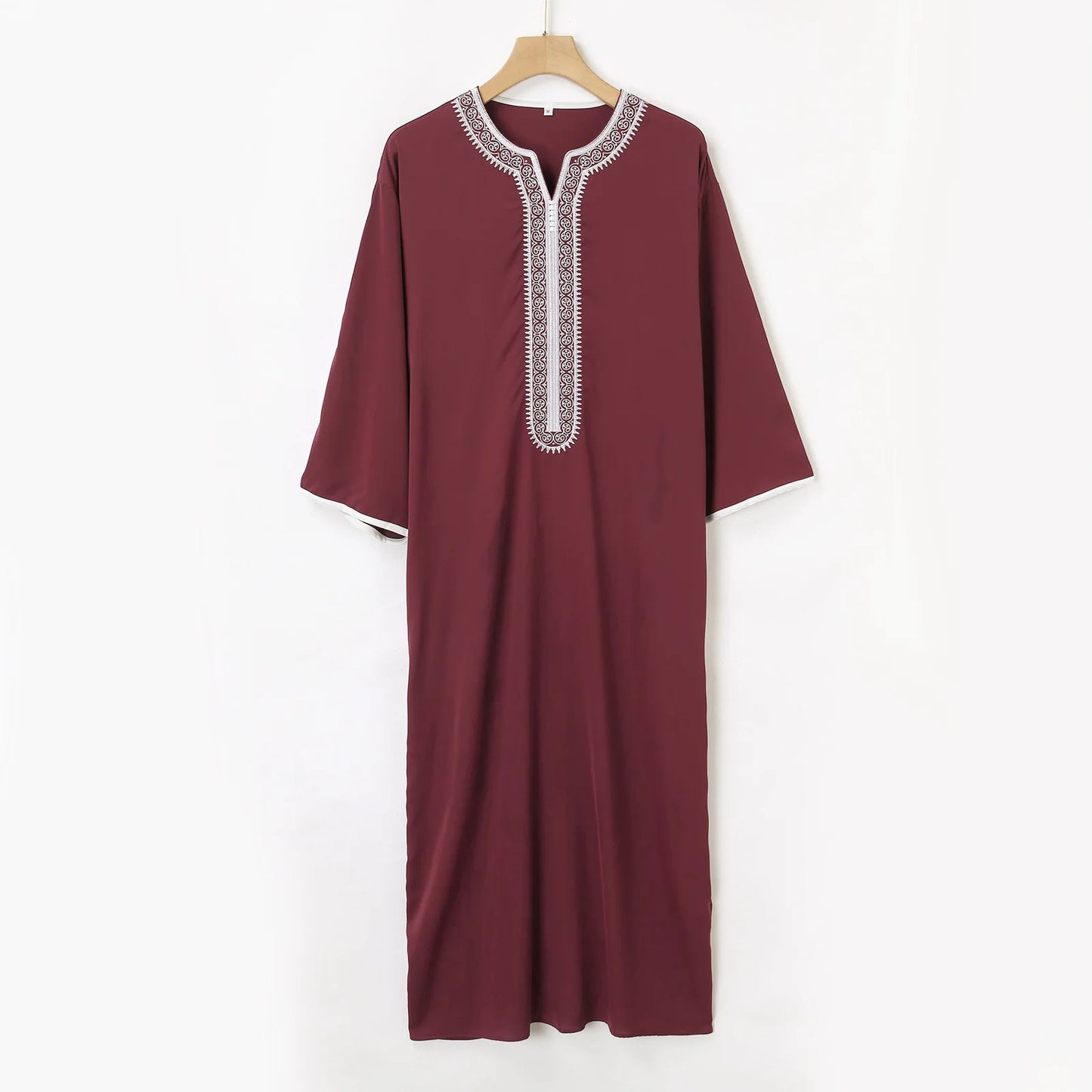 2026 Men's Traditional Muslim Clothing Eid Middle East Jubba Thobe Men Thobe Arab Muslim Robes with Short Sleeves Husband Gift