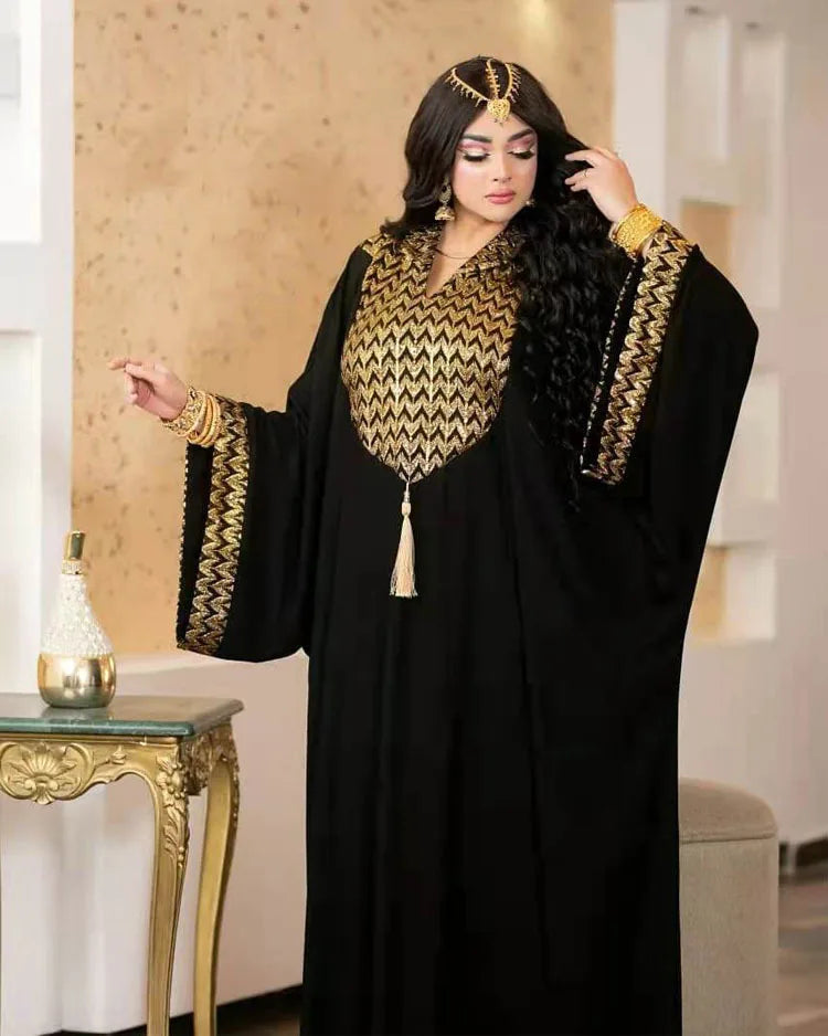 African Dubai Muslim Dress Women Hooded Abaya Knitted Kaftan Evening Dresses Morocco Caftan Abayas Islam Robe Musulmane Vestido