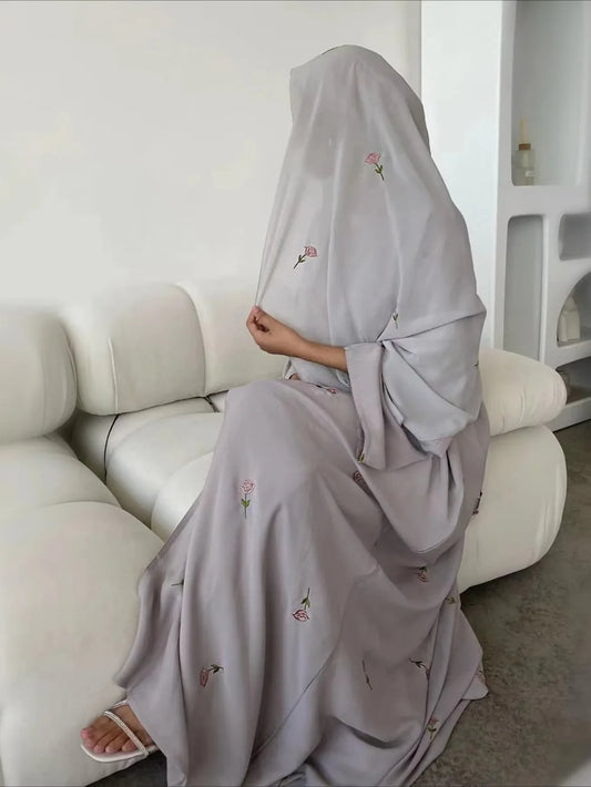 Abaya for Women Dresses Jalabiya Embroidery Ramadan Eid Muslim Morocco Dubai Abayas Party Kaftan Islam Arab Long Robe Vestidos