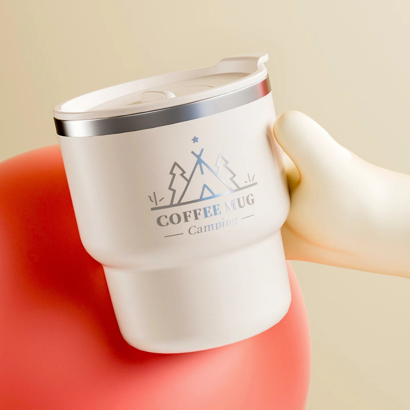 400ML Double Wall Insulated Mug 304 Stainless Steel Milk Coffee Cup Portable Sealed Cold And Hot Water Cup Tumbler With Handle