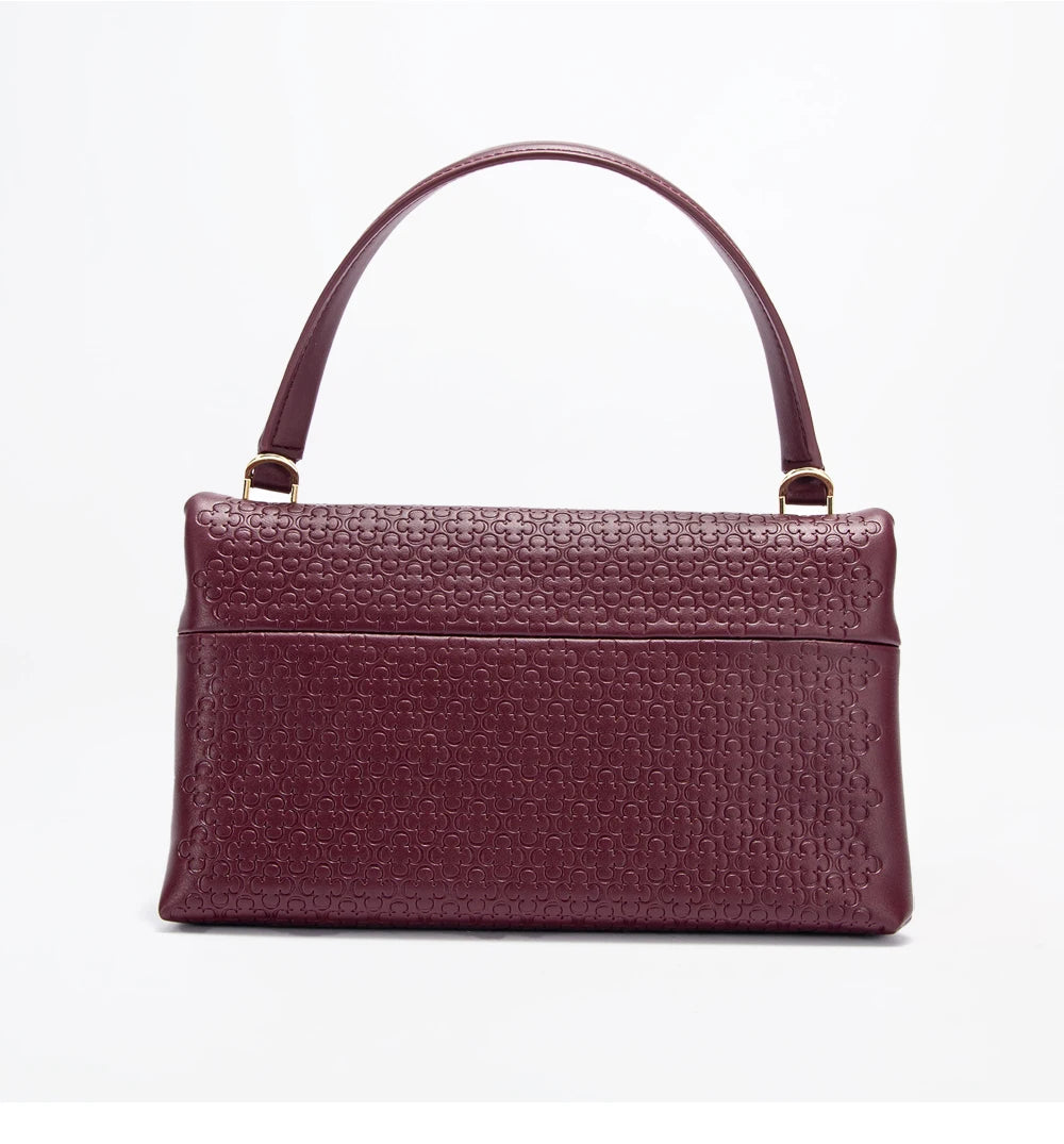Unique Fashion Printed Women's Handbag Metal Accessories Solid Color Elegant Simplicity Women's Shoulder Bag