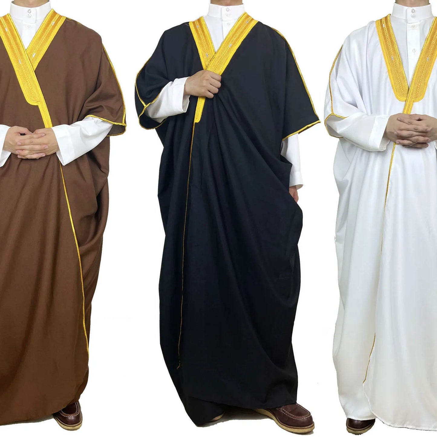 Islamic Dubai Saudi Abayas Prayer Abaya Middle East Mens Robe Muslim Dress Kimono Dishdasha Clothing Kaftan Ramadan Jubba Thobe