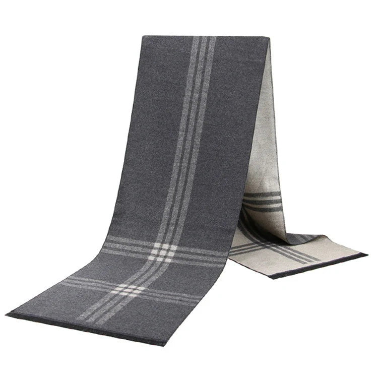 Men Scarf For Man Winter Copy Cashmere Shawl Luxury Brand Scarf Soft Keep Warm Outdoor Grey Knit Neckerchief Men Shawl Wrap Gift