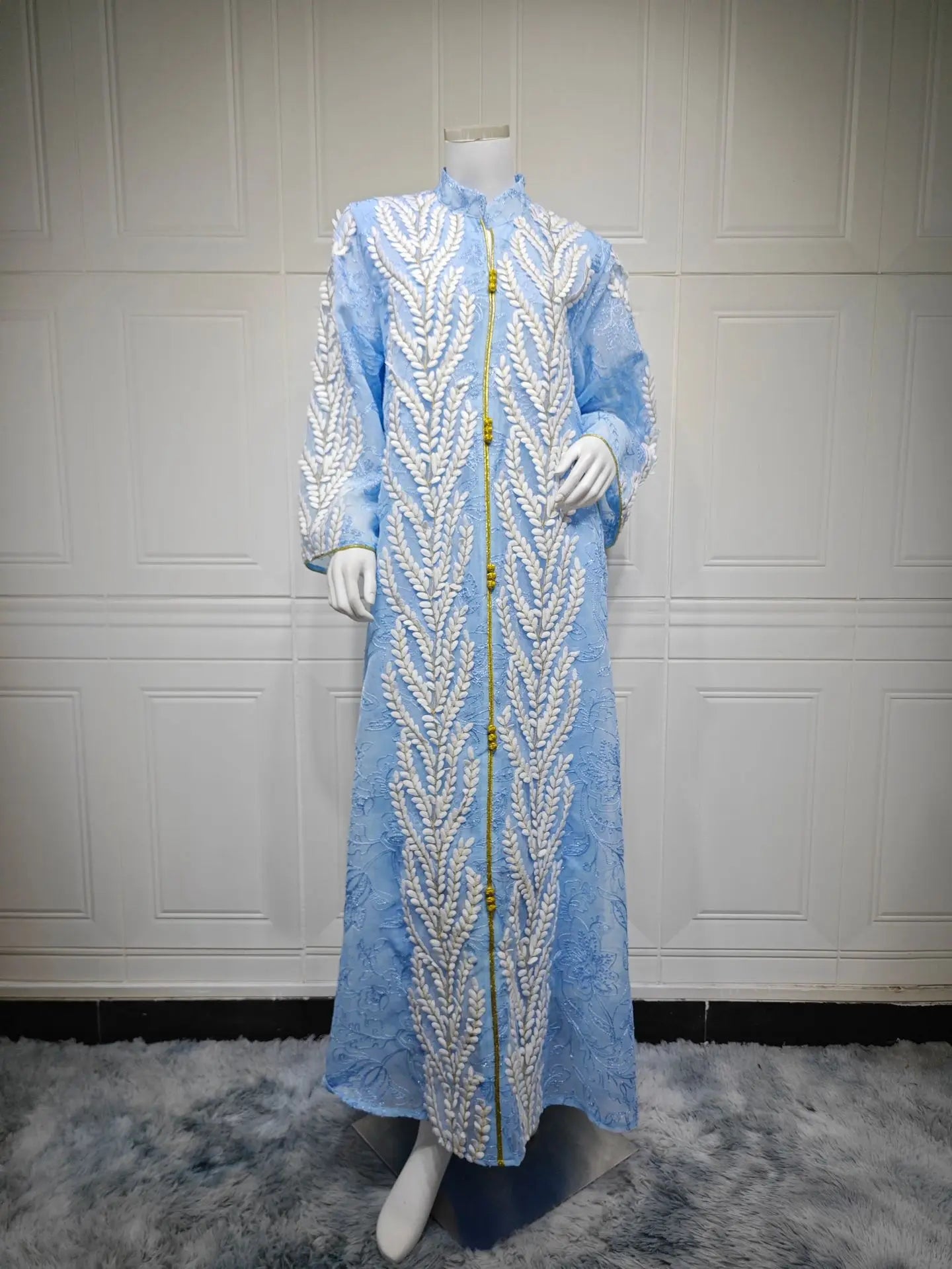 Eid Mesh Dress Women Abaya Party Dress Women Jalabiya Gorgeous Embroidery Saudi Arab Sequins Muslim Ramadan Vestidos Largos Robe