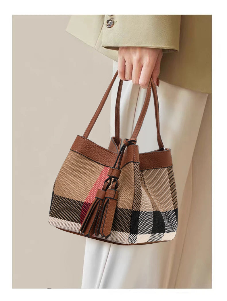 Aidrani Small Checkered Handbag: Chic Design, Signature Style