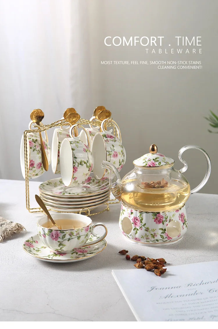 Coffee Mug Golden Border Black Tea Cup Afternoon Tea Mug Rural Style Coffee Cup and Plate Set Fragmented Pumpkin Cups and Plates