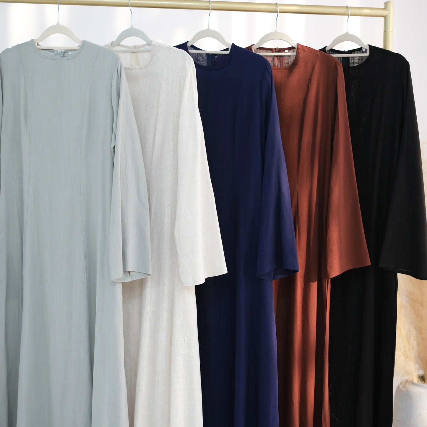 2025 Summer Arabic Muslim Women Modest Dress Eid Dubai Plain Abaya Islam Party Outfit Elegant Holiday Dresses Turkey Kaftan Robe