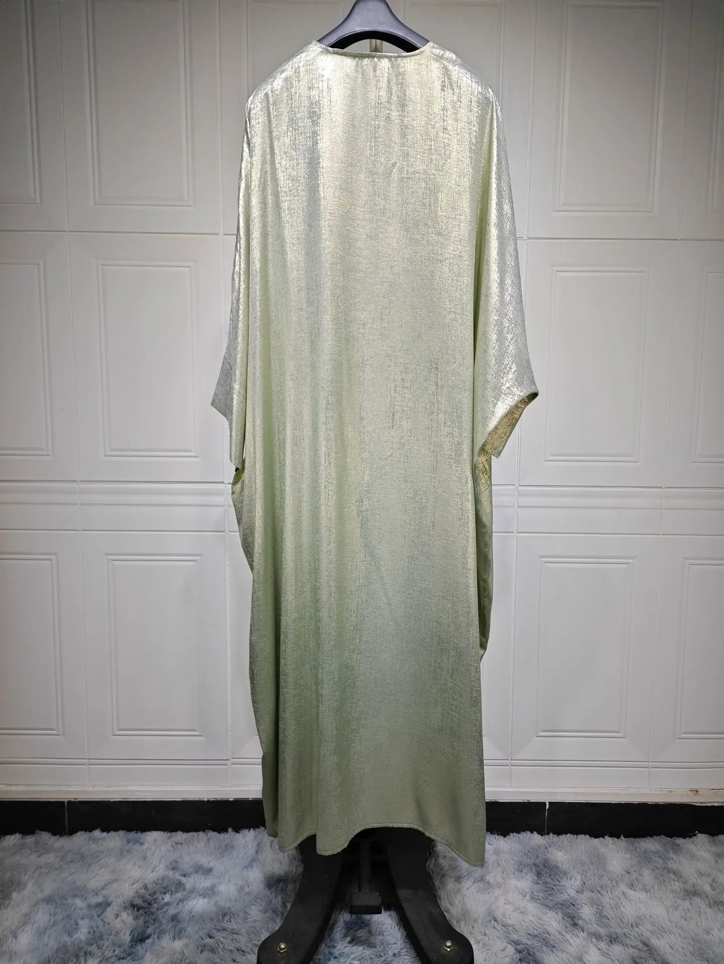 Shiny Satin Open Kimono Abaya 2025 Ramadan Dubai Luxury Muslim Kaftan Dress for Women Islam Clothing Robe Femme Musulmane