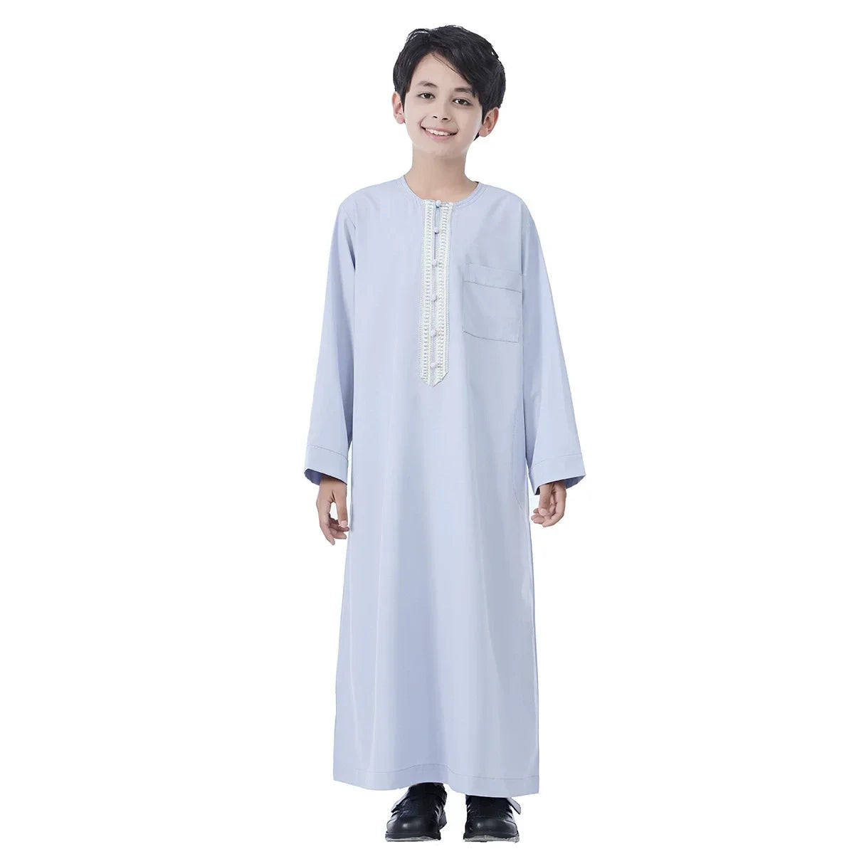 Muslim Boys Robe Gown Saudi Djellaba Pocket Arabia Abaya Kaftan Jubba Thobe Islam Eid Ramadan Djellaba Morocco Caftan Abayas