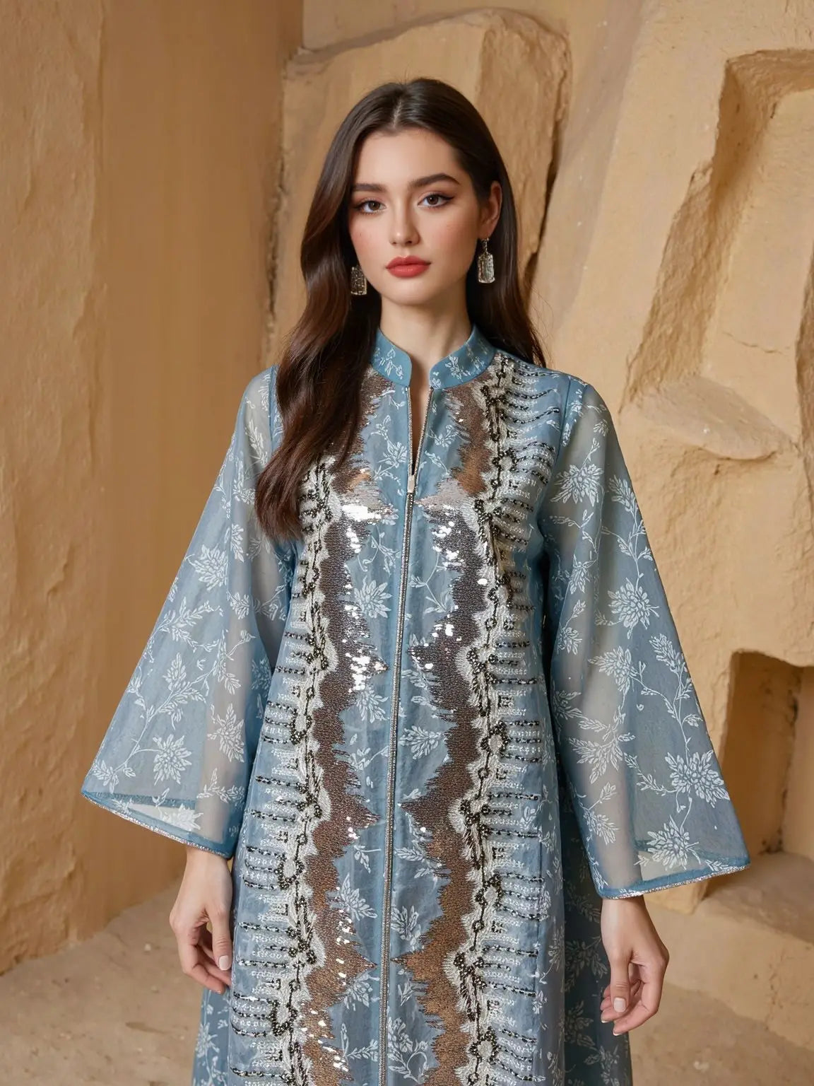 Spring New Women Dress Muslim Abaya Dubai Elegant Vestidos Largos Ramadan Party Caftan Women Evening Dresses Morocco Kaftan Robe