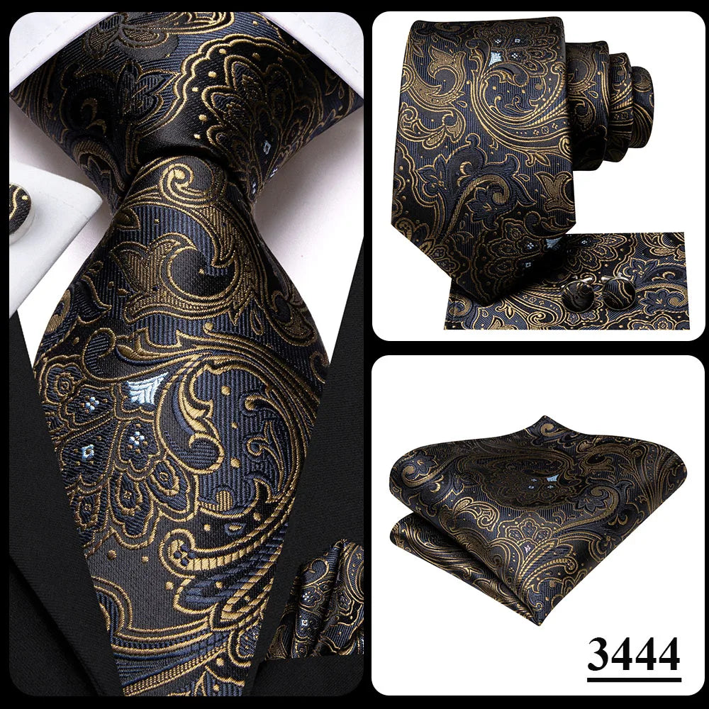 Hi-Tie Blue Business Solid Silk Men's Tie NeckTie 8.5cm Ties for Men Formal Luxury Wedding High Quality Gravata