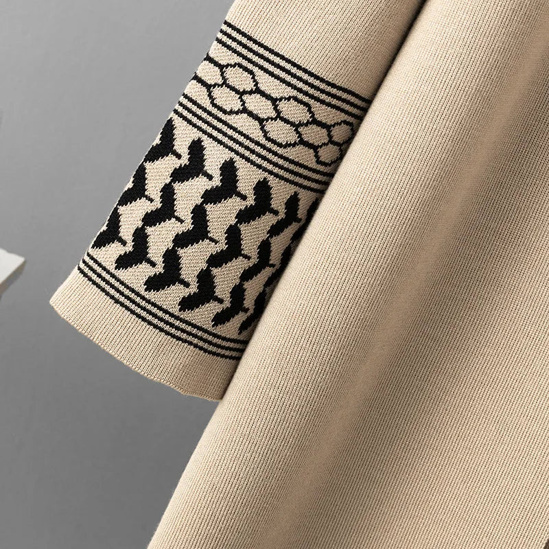 Eid Suit Women Cardigan Sweater Vest Wide Leg Pants Muslim 3 Piece Set Knitting Coat Trousers Morocco Dubai Knitwear Outfits