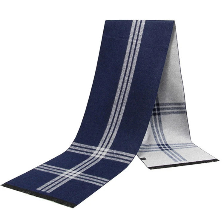 Men Scarf For Man Winter Copy Cashmere Shawl Luxury Brand Scarf Soft Keep Warm Outdoor Grey Knit Neckerchief Men Shawl Wrap Gift