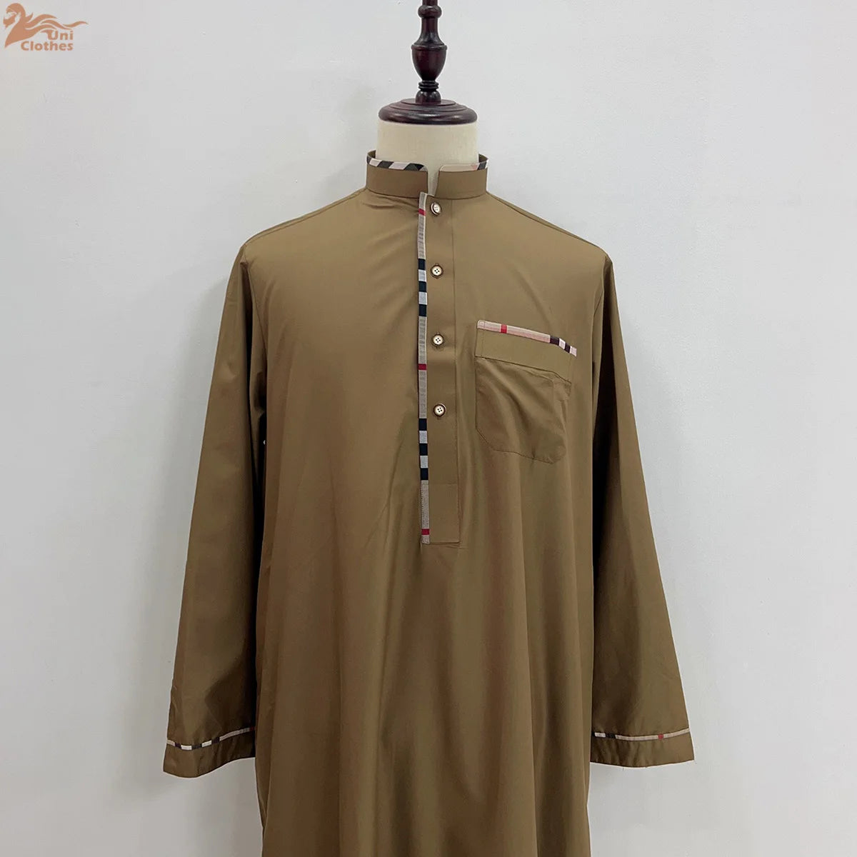 Eid Ramadan Jubba Thobe Muslim Dress for Men Long Robe Dubai Abaya Turkey Kaftan Islam Clothing Daffah Dishdasha Djellaba Prayer