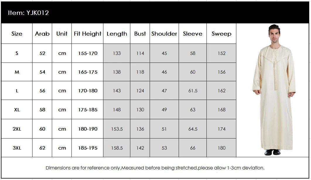 Saudi Arabic Robe Men Muslim Dress Tassel Abaya Dubai Kaftan Islamic Clothing Eid Djellaba Ramadan Jubba Thobe Daffah Dishdasha