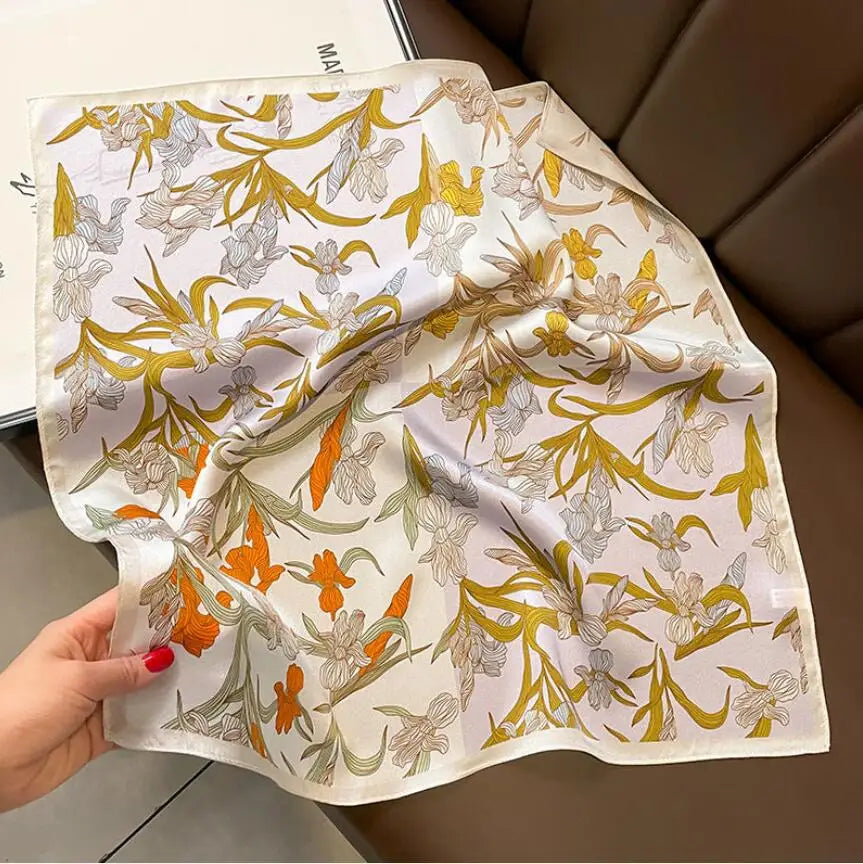 New 70x70cm Square Scarf Women Spring Summer Thin Sun Protection Neck Protection Tie Headband Versatile Scarves Party Gift