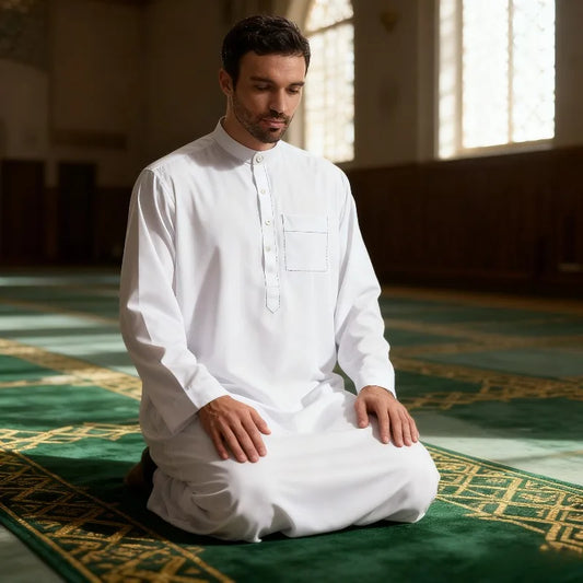 Muslim Men Jubba Thobe Zipper Kimono Robe Saudi Islamic Muslim Clothing Abaya Cafe Dubai Arab Dress Robe