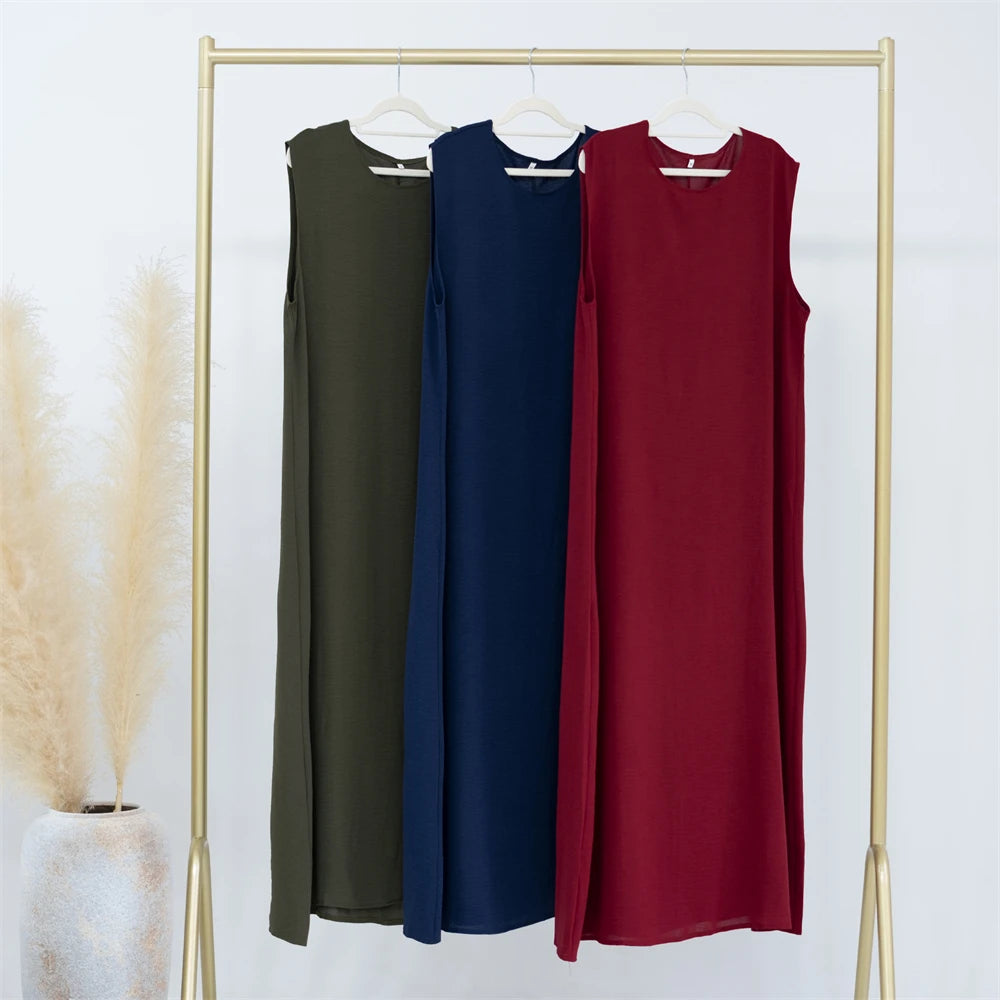 Ramadan Sleeveless Abaya Turkey Islam Arabic Muslim Long Dress African Dresses For Women Clothing Robe Musulmane Femme Vestidos