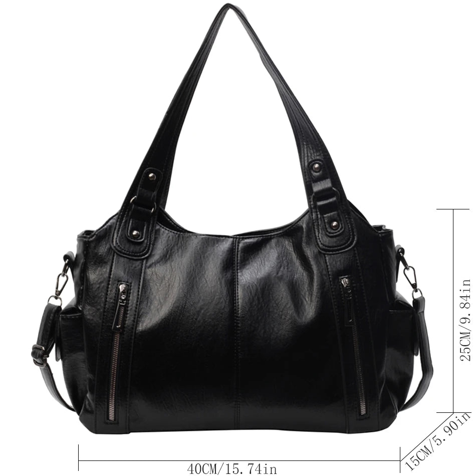 Female Handbag Large Capacity Shoulder Bags Big Stylsih Tote Bag Ladies Soft Leather Hobos Messenger Bags Women Shopper Bag Sac