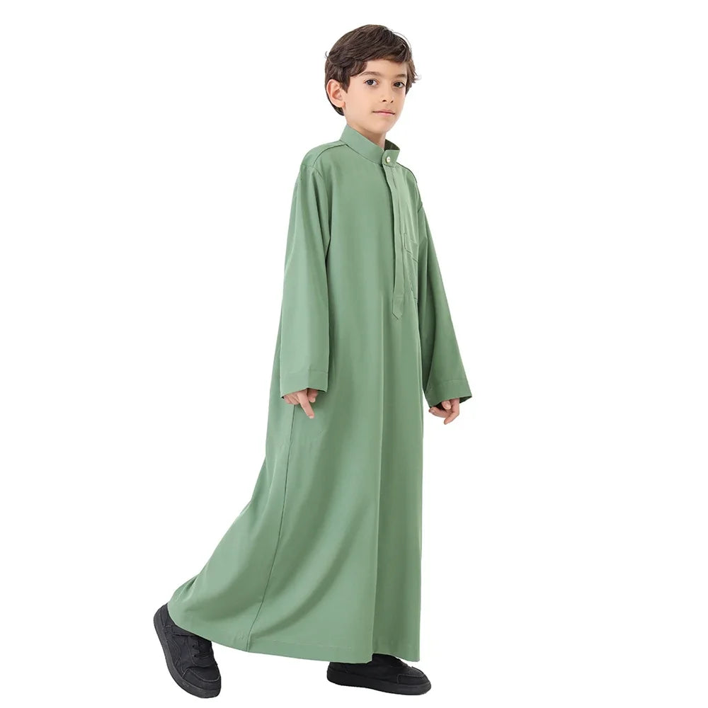 Muslim Kids Boys Jubba Thobe Robe Turkey Arabic Islam Dubai Abayas For Prayer Clothes Djellaba Robe Musulmane Hombre
