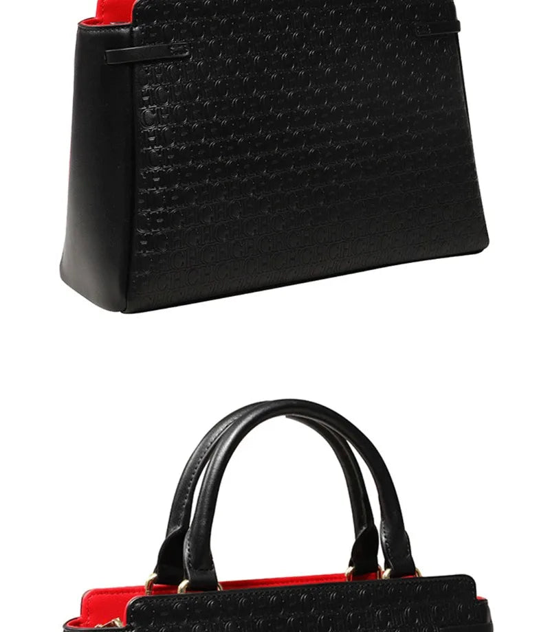 Carolina Herrera Business Simple Women's Handbag Fashion Design Classic Design Vintage Shoulder Bag Lightweight