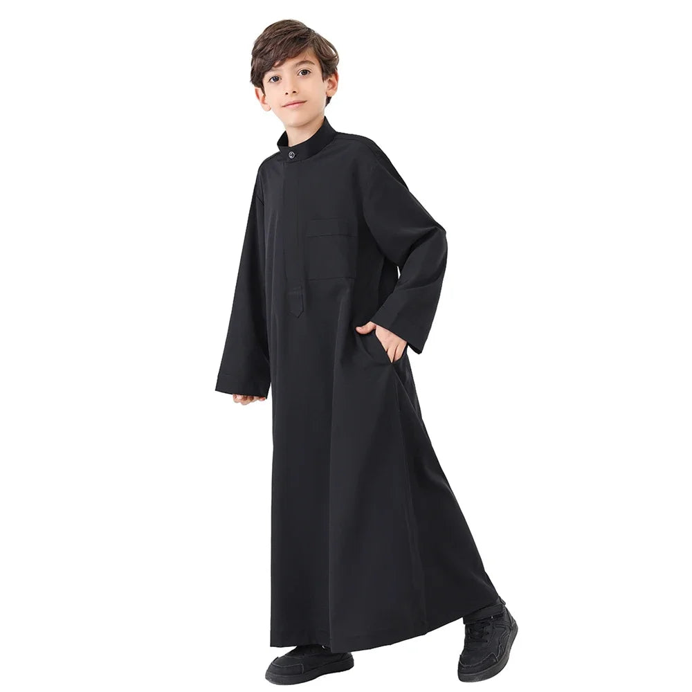 Muslim Kids Boys Jubba Thobe Robe Turkey Arabic Islam Dubai Abayas For Prayer Clothes Djellaba Robe Musulmane Hombre