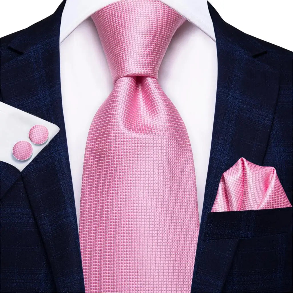 Hi-Tie Solid Purple Navy 100% Silk Men's Tie Neck Red Ties Ties for Men Formal Business Luxury Wedding Neckties Gravatas