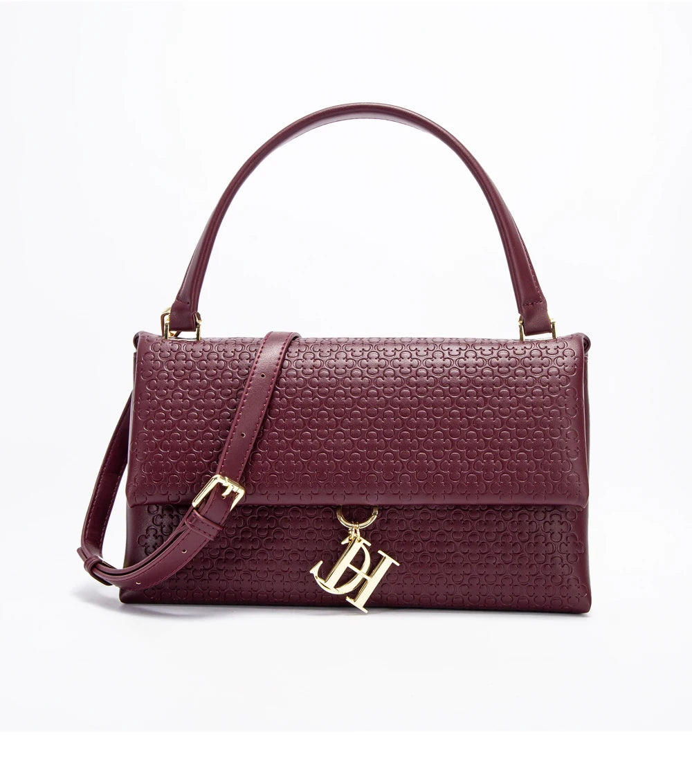Unique Fashion Printed Women's Handbag Metal Accessories Solid Color Elegant Simplicity Women's Shoulder Bag
