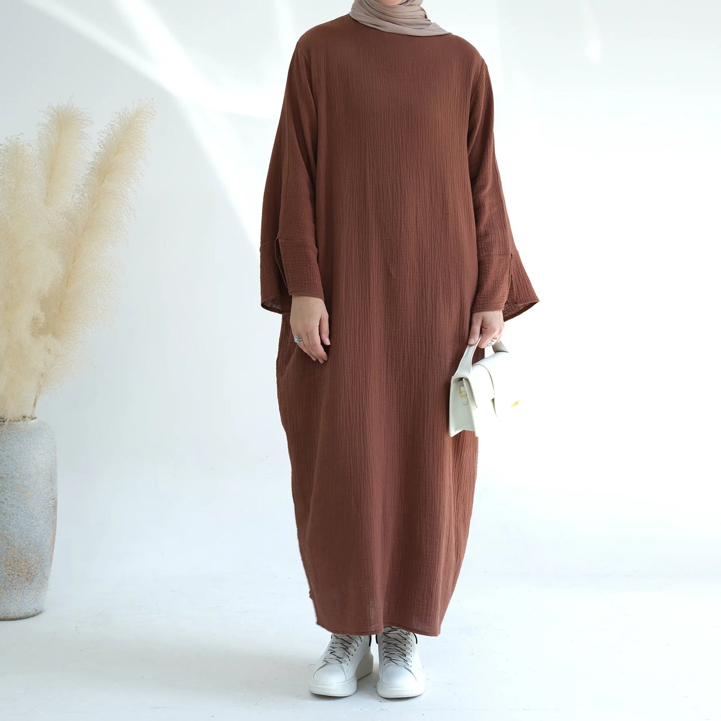 Eid Muslim Abaya Dress for Women Split Sleeve Modest Prayer Dresses Jalabiya Morocco Abayas Kaftan Islam Vestidos Arab Long Robe