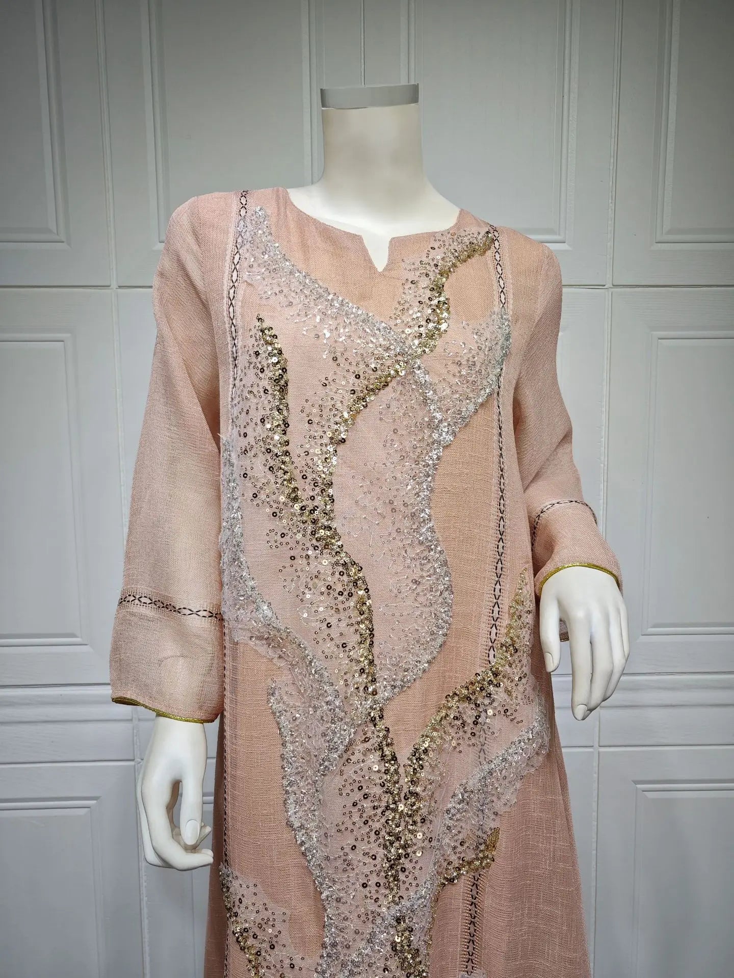 Uni Abaya Dubai Luxury Evening Dress Woman For Party Prom Modest Fashion Mesh Sequins Embroidery New in Dresses 2025