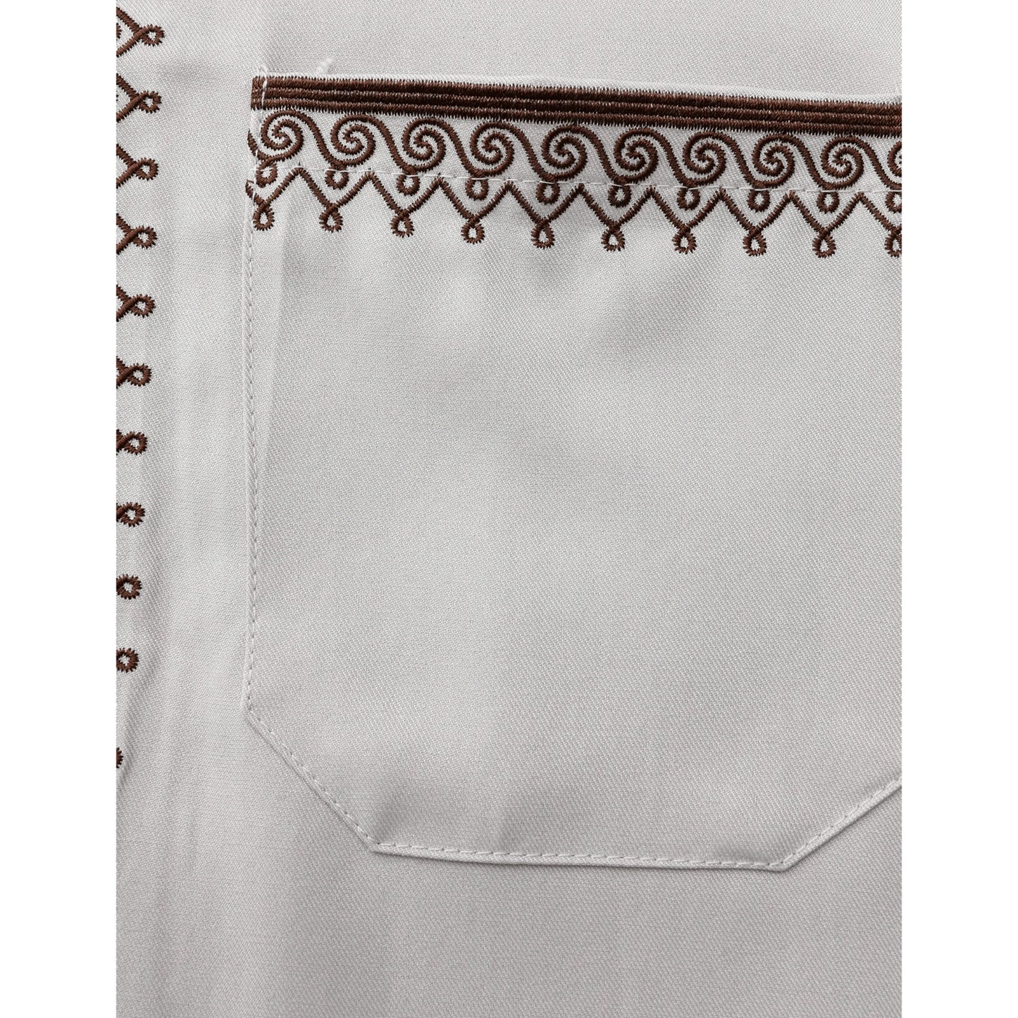 Muslim men's long robe, luxurious high-end fashionable embroidered robe, casual round neck daily holiday men's long robe