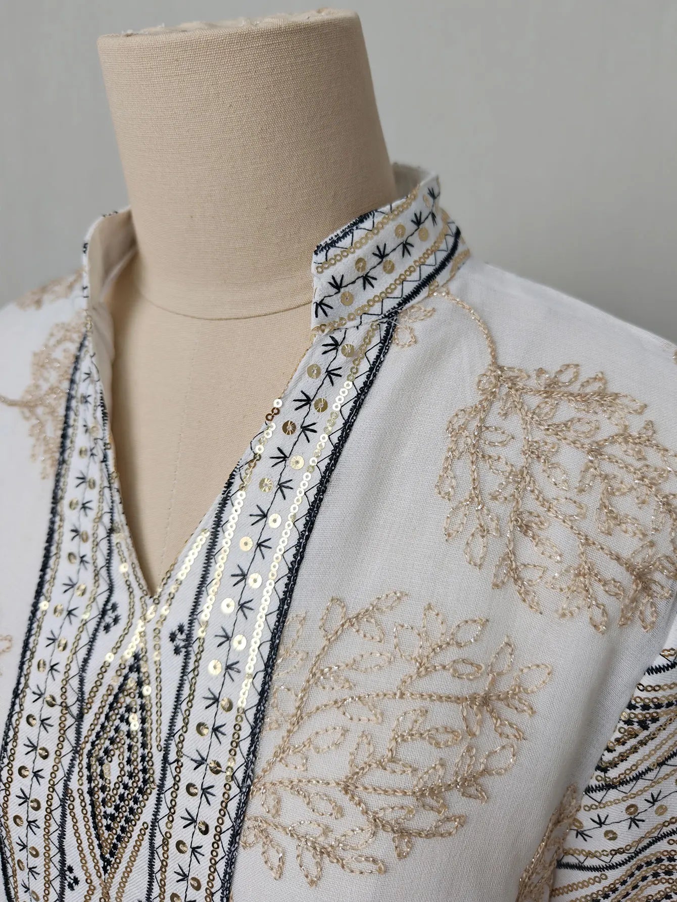 Elegant Light Green Abaya for Islamic Ladies Intricate Gold Embroidery and Tassel Accents Perfect for Festivities in Middle East