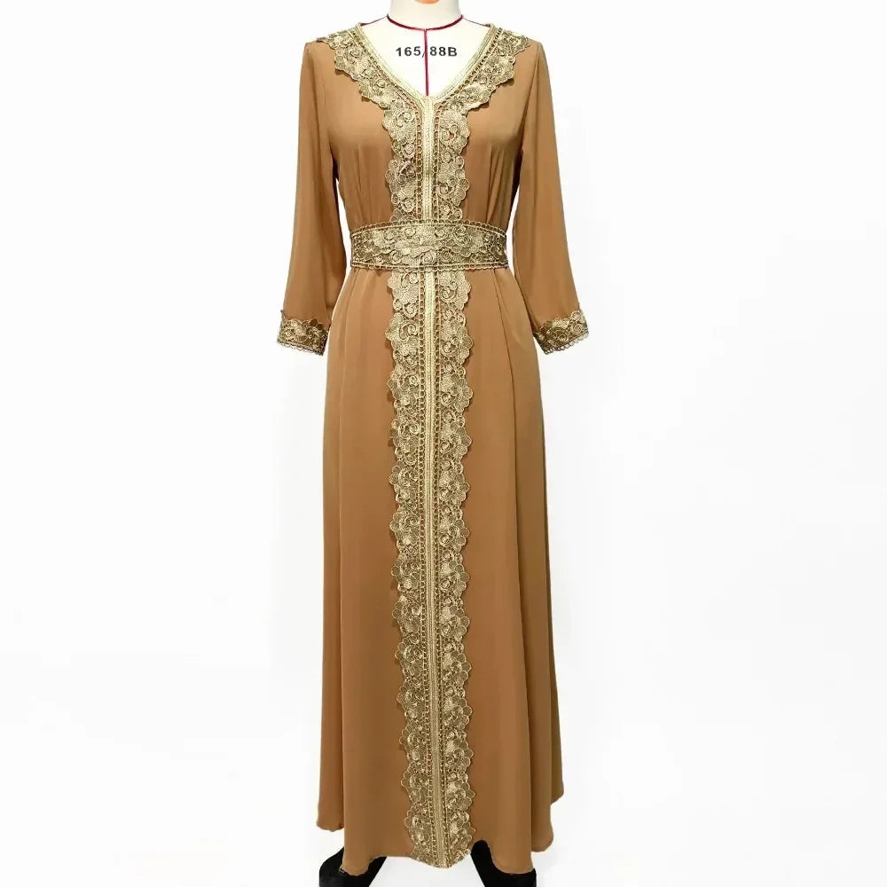 Eid Party Dress For Women Lace Dubai Arab Ramadan Abayas Caftan Kaftan Vestido Eid Muslim Woman Abaya Party Long Dresses 2026