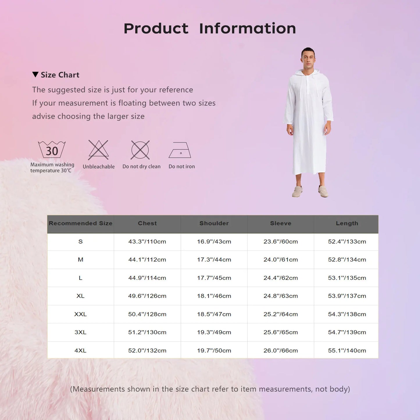 Mens Jubba Thobes Linen Muslim Robe Hooded with Pockets Middle East Islam Arabic Moroccan Kaftan Eid Prayer Long Robe Dress