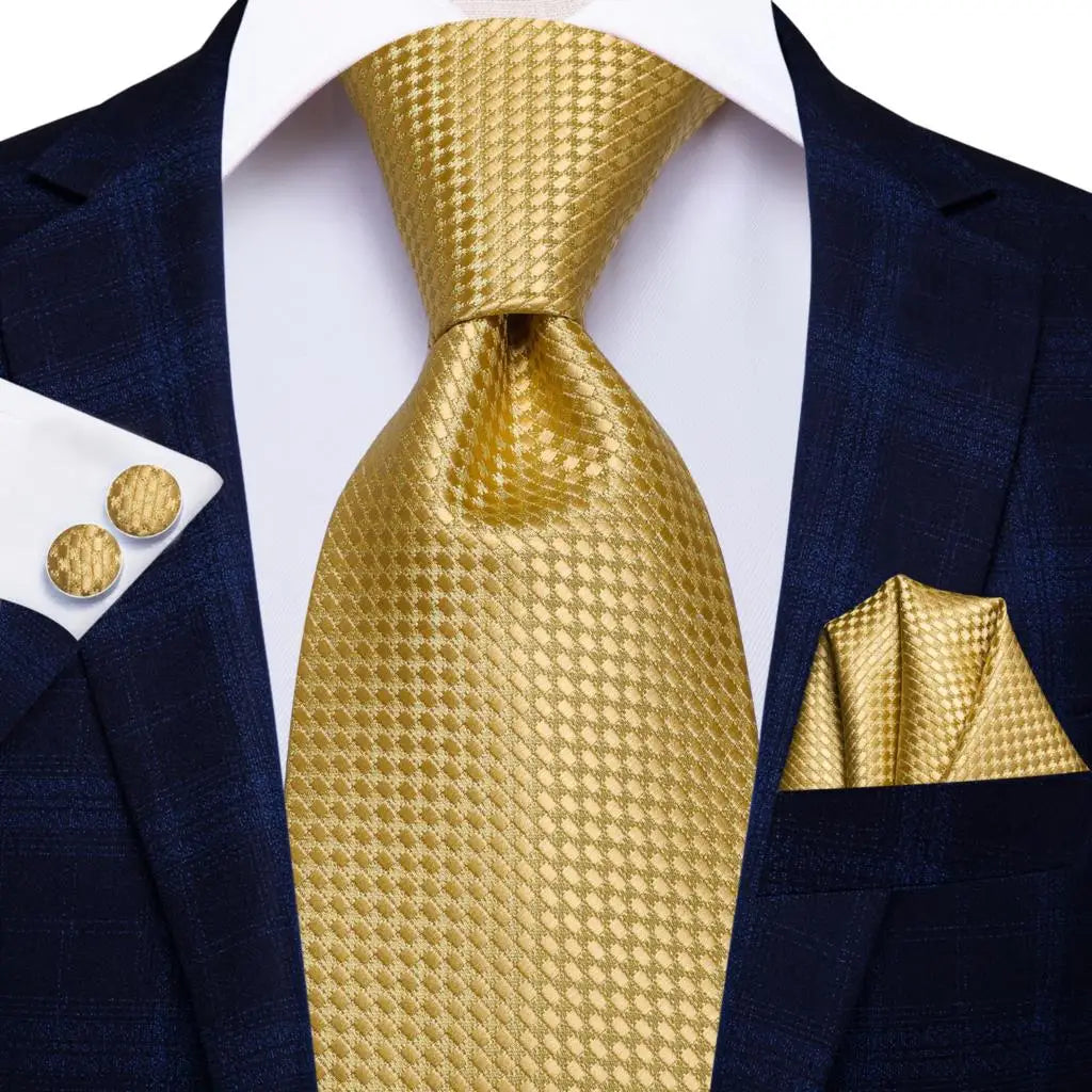 Hi-Tie 63inches Silk Mens Tie Set Extra Long Ties for Men Handkerchief Woven Classic Silk Men's 160cm Necktie Pocket Square Set
