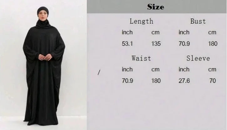 Muslim Abayas Hijab Smocking Sleeve One-piece Prayer Dress Women Jilbabs Hooded Kaftans Islamic Dubai Saudi Robe Turkish Modesty