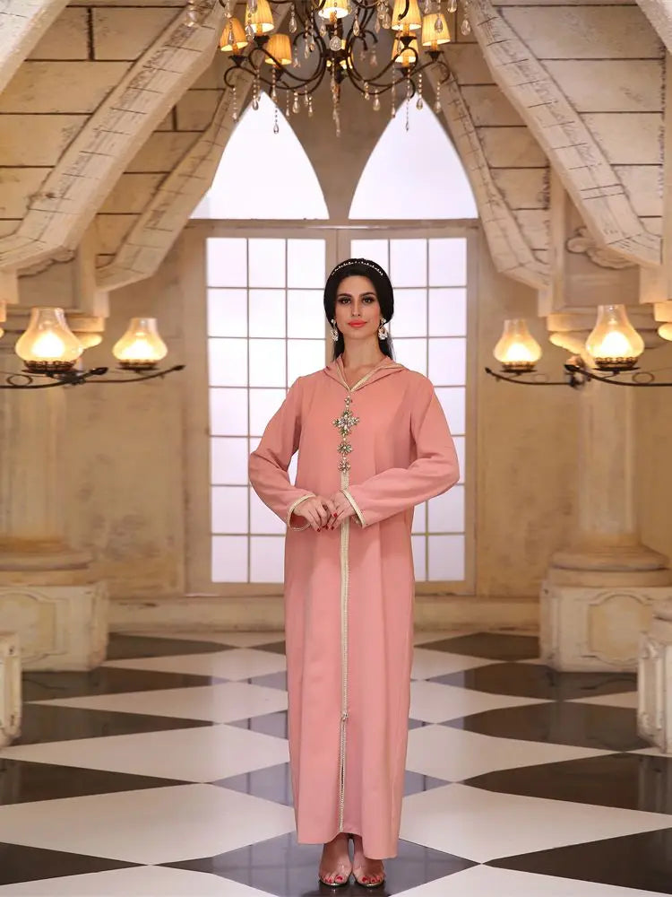 Ramadan Eid Pink Kebaya Abaya Dubai Turkey Islam Muslim Prayer Dress Abayas For Women Niqab Kaftan Robe Femme Musulmane Caftan
