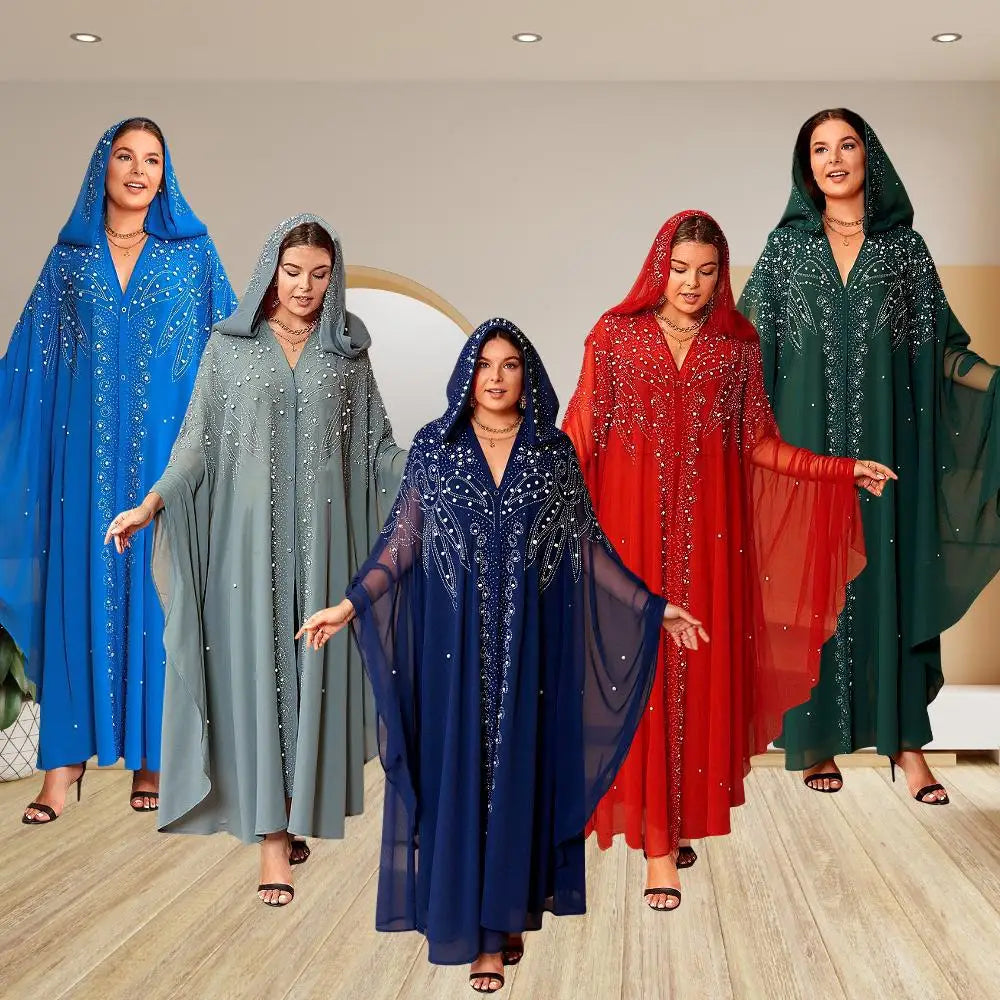 Abayas For Women Dubai Luxury 2025 African Muslim Fashion Dress Caftan Marocain Evening Party Dresses Boubou Robe Djellaba Femme