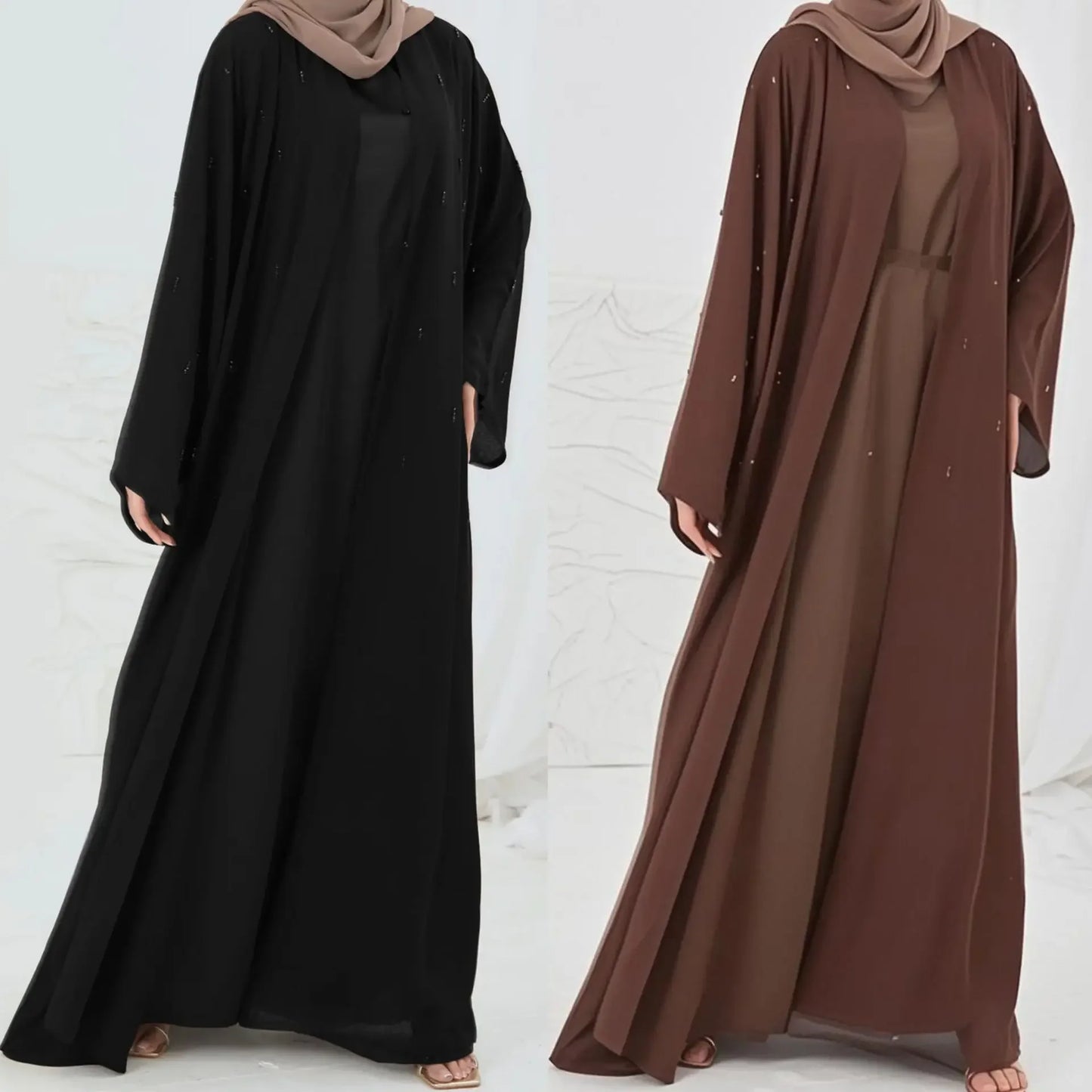 Abayas Dubai Kaftan Women Muslim Dress Eid Ramadan Turkey Kebaya Caftan Marocain Robe Islam Jalabiya Kimono Gown Femme Musulmane