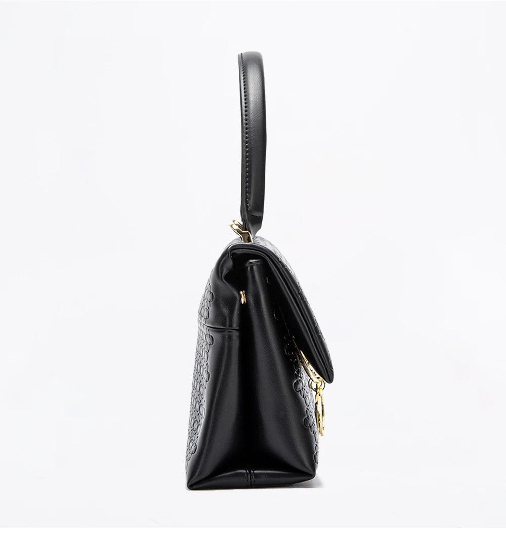 Unique Fashion Printed Women's Handbag Metal Accessories Solid Color Elegant Simplicity Women's Shoulder Bag