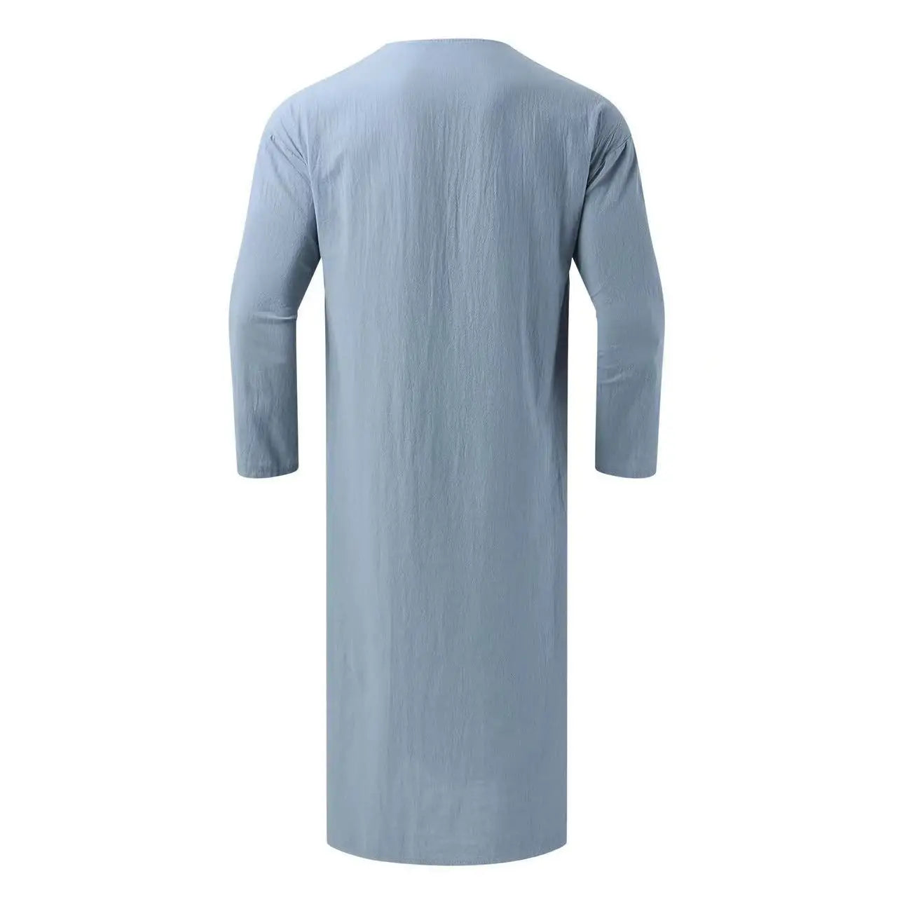Jubba Thobe Islamic Arabic Kaftan Men Linen Cotton Solid Short Sleeve Hooded Robes Dubai Middle East Muslim Clothes Abaya Homme