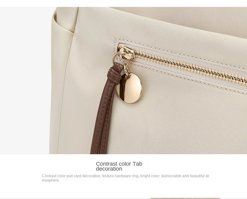 GOLF Women's Handbag Elegant Briefcase Tote Woman Business Leather Handle Nylon Lightweight 15 inch Shoulder Bag Multi Pockets