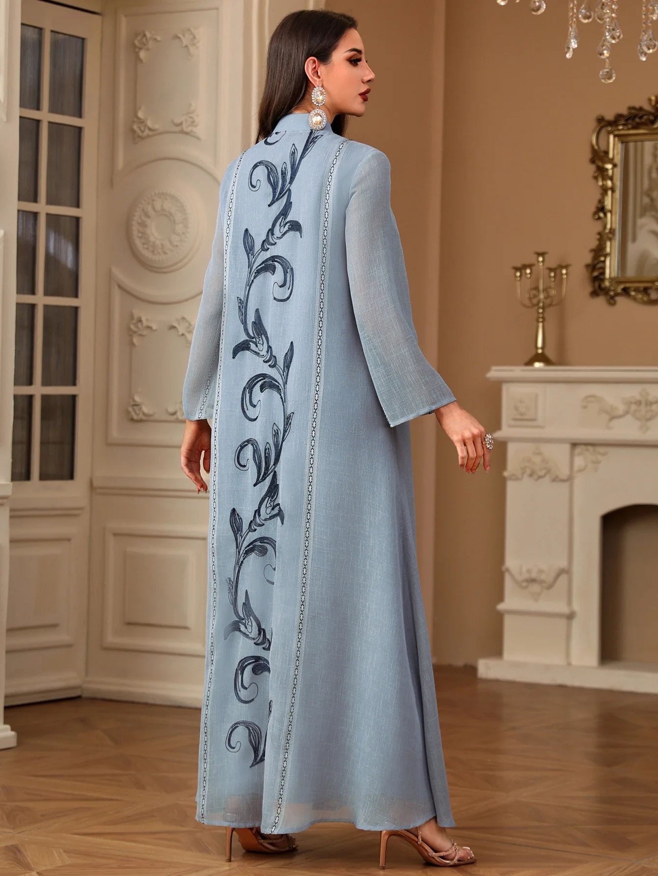 Muslim Women Embroidery Dress Patchwork Vestidos Ramadan Eid Long Robe Morocco Kaftan Dubai Abayas Party Dresses Jalabiya 2025
