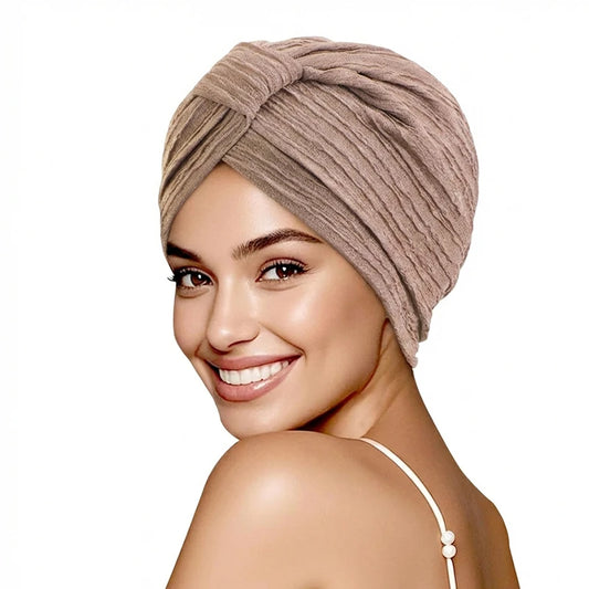 New Muslim Women Solid Color breathable headscarf hat Indian hat ethnic headscarf Hijab Hat Turban