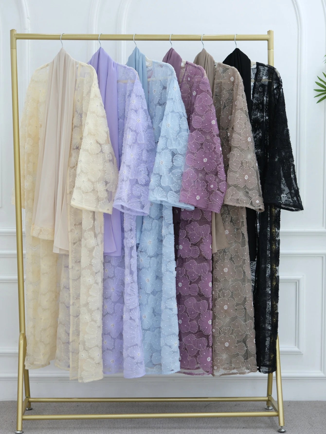 Eid Women Abaya Muslim Cardigan Dress Beading Flower Jalabiya Ramadan Vestidos Largos Islam Arab Long Robe Morocco Kaftan 2026